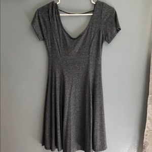 Gray open back dress